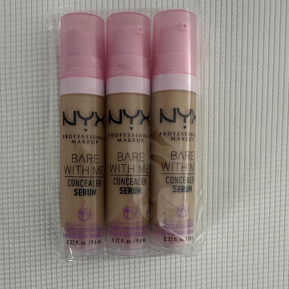 NYX Bare With Me Concealer Serum - Vanilla 3-Pack - NWT